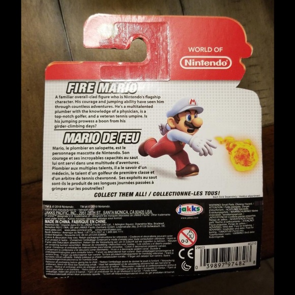 Super Mario World of Nintendo Figure Fire Mario - Picture 3 of 3